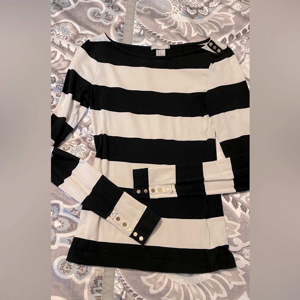 H&M long sleeve striped top
